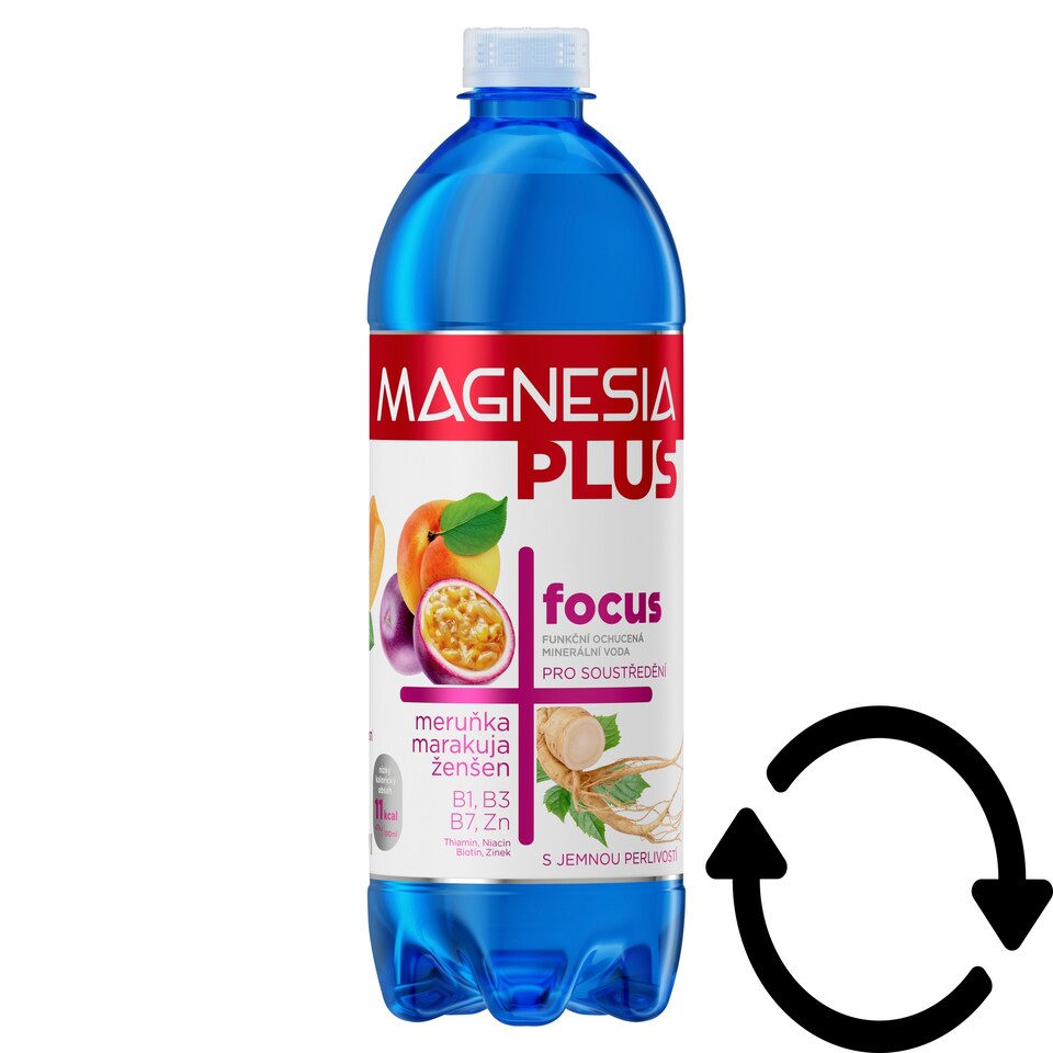 Magnesia Plus Fókusz Apricot-Passionate-Ginseng Flavour Slightly Carbonated Soft Drink 0,7 l