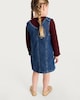 image 3 of F&F Girls 2-Piece Pure Cotton Denim Bow Dress and T-Shirt Set in Multi Blue