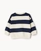 image 4 of F&F Boys Cotton Rich Striped Sweatshirt in Navy