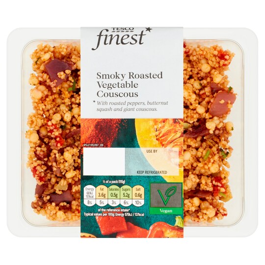 Tesco Finest Smoky Roasted Vegetable Couscous 230G Tesco Groceries