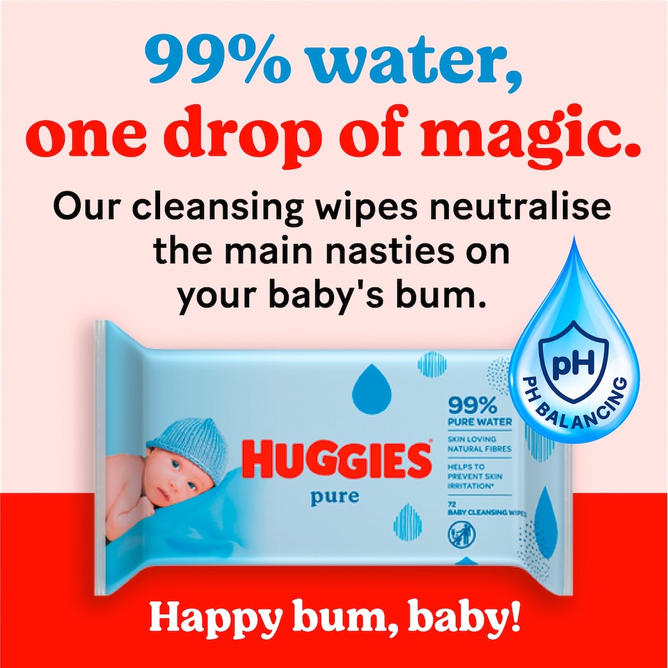 image 1 of Huggies Pure Baby Wipes Pure 56