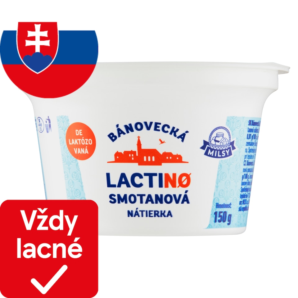 Milsy LactiNO Bánovecká smotanová nátierka 150 g