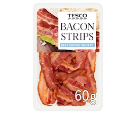 Tesco Ready To Eat Bacon Strips 60G