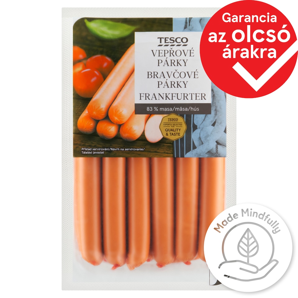 Tesco Frankfurter Smoked, Cooked Pork Meat Product 750 g