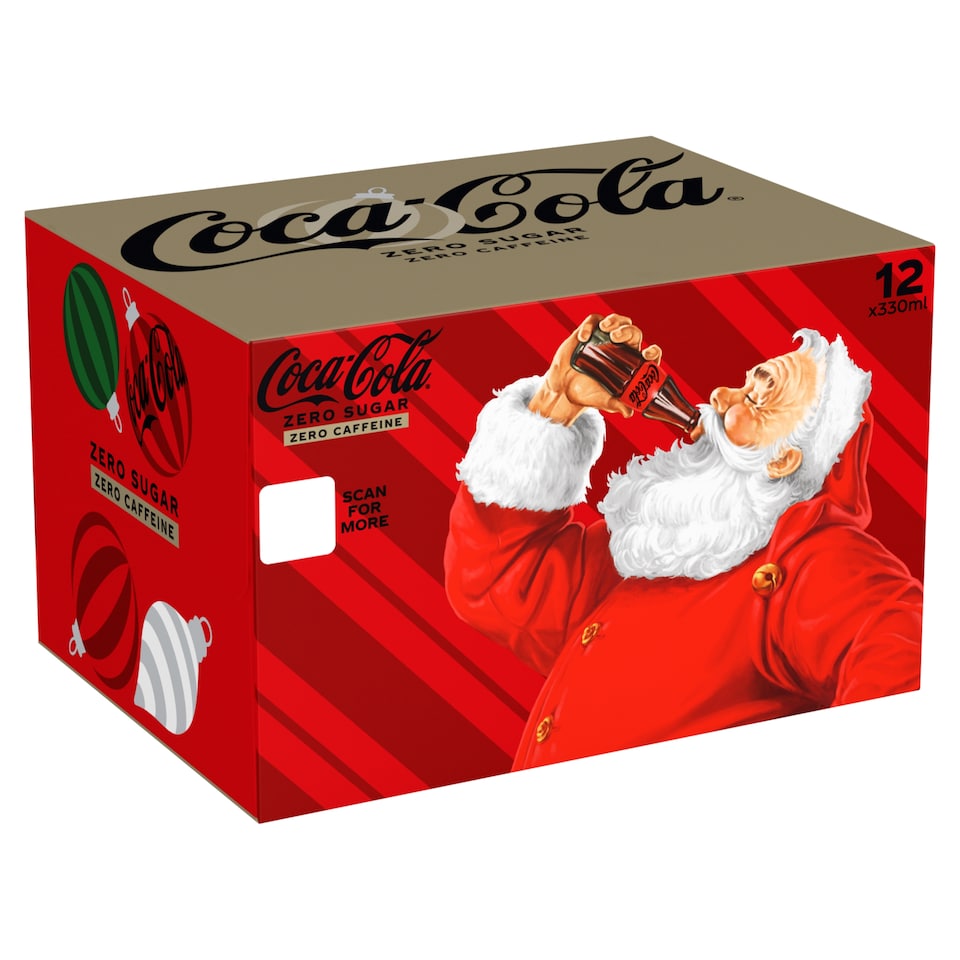 Coca-Cola Zero Sugar Zero Caffeine Soft Drink 12 x 330ml