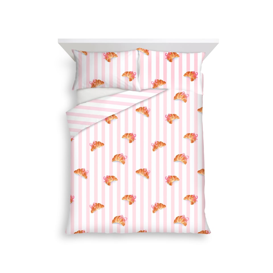 F&F Home Bow Croissants Duvet Set Double