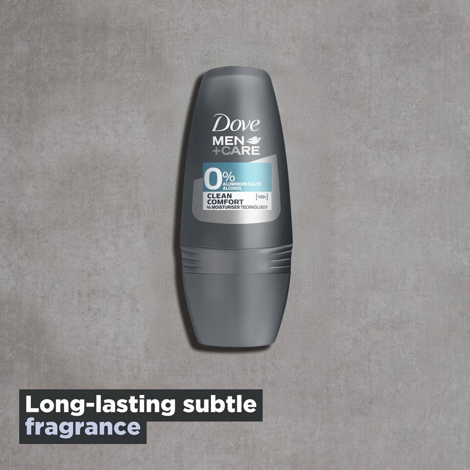 image 1 of Dove Men+Care Clean Comfort 48h Roll-On Antiperspirant Deodorant 50ml
