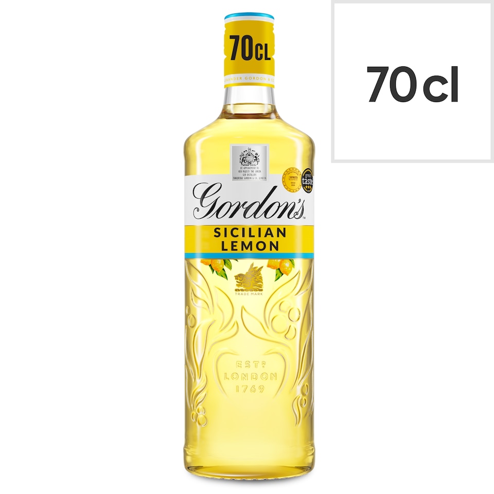 image 1 of Gordon's Sicilian Lemon Distilled Gin Bottle 37.5% Vol 70Cl
