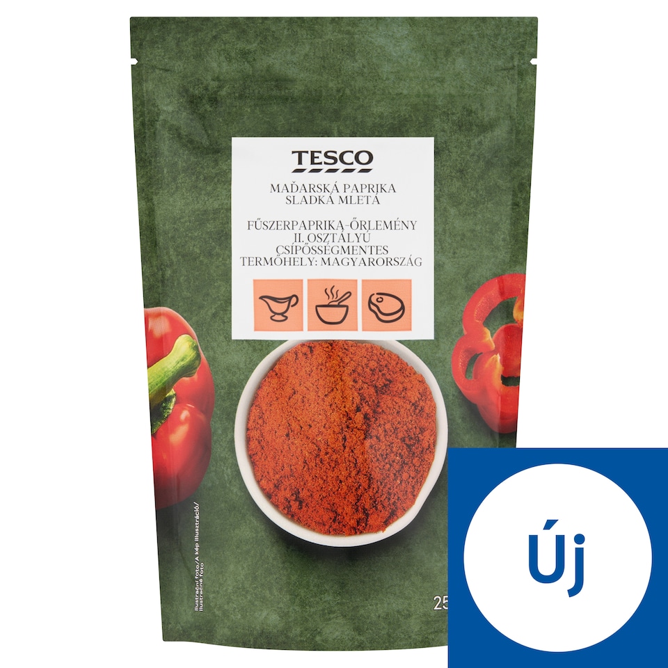 Tesco II. osztályú csípősségmentes fűszerpaprika-őrlemény 250 g