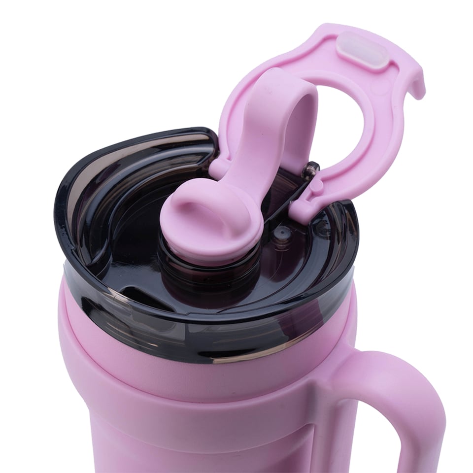 image 1 of Tesco Pink Tumbler with Oval Handle 850Ml