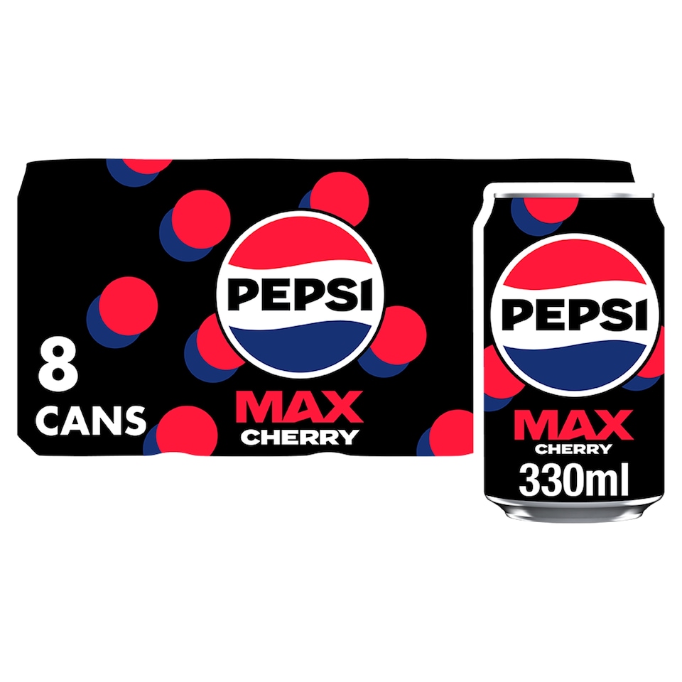 image 1 of Pepsi Max Cherry No Sugar Cola Cans 8x330ml