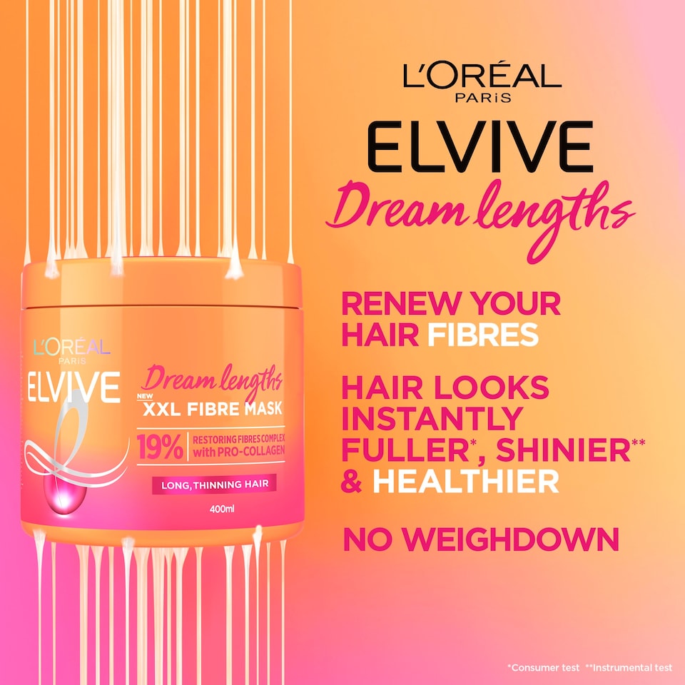 image 1 of L'Oreal Elvive Dream Lengths XXL Fibre Mask 400ml