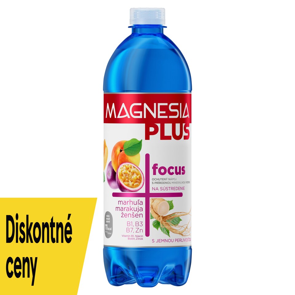 Magnesia Plus focus marhuľa, marakuja, ženšen 0,7 l