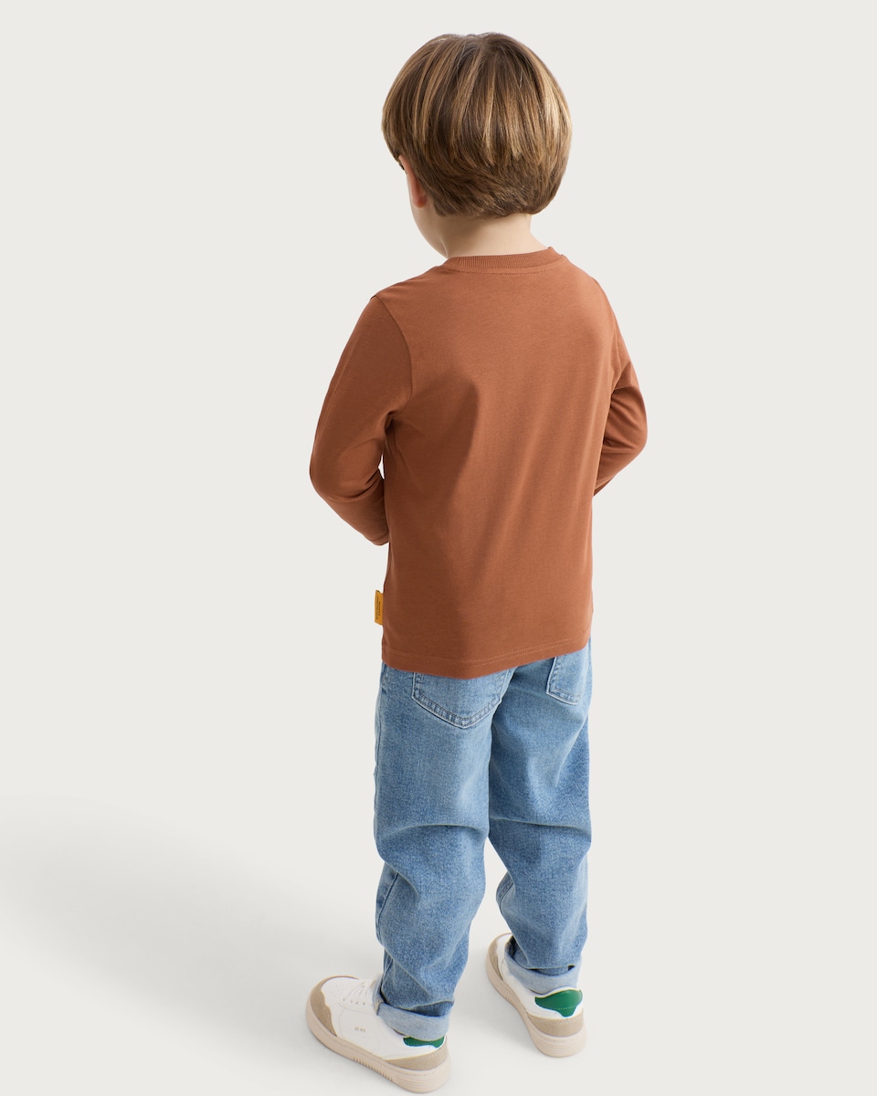image 1 of Gruffalo Pure Cotton Long Sleeved Top in Brown