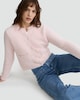 image 1 of F&F Textured Pocket Front Button Up Cardigan in Pink