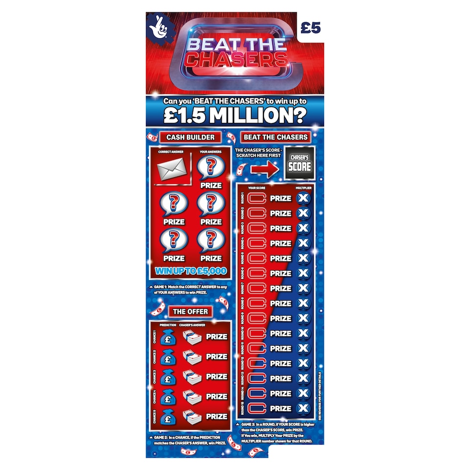 BEAT THE CHASERS SCRATCHCARD