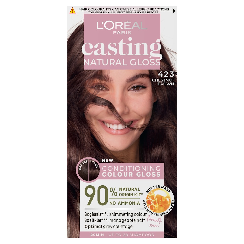 image 1 of L'Oreal Paris Casting Natural Gloss 423 Chestnut Brown Semi-Permanent Hair Dye