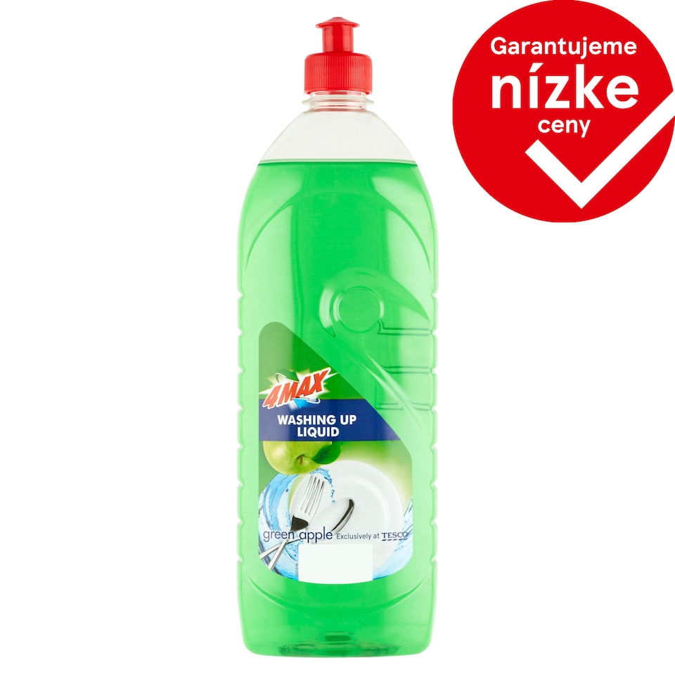 4MAX Green Apple prostriedok na umývanie riadu 1 l