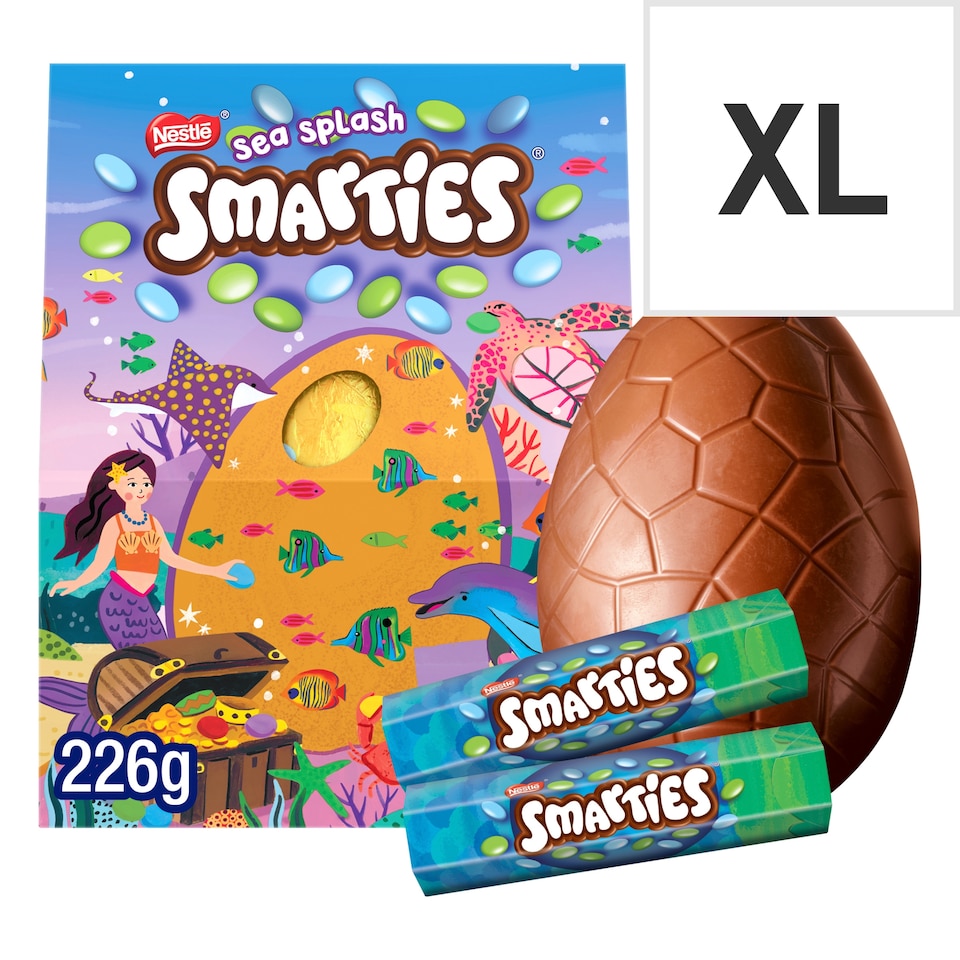 image 1 of Smarties Sea Splash Chocolate Easter Egg 226G