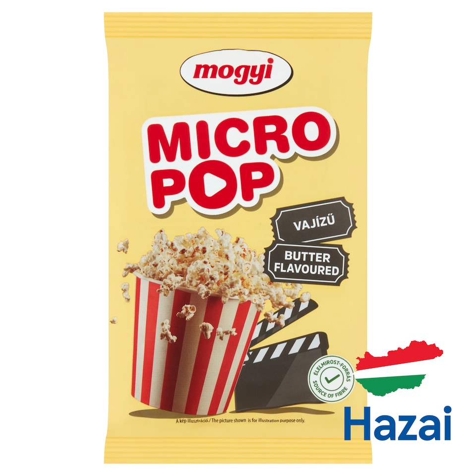 Mogyi Micro Pop mikrohullámú sütőben elkészíthető vajízű pattogatni való kukorica 100 g