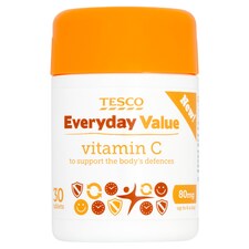 Tesco Everyday Value Vitamin C 80Mg X 30