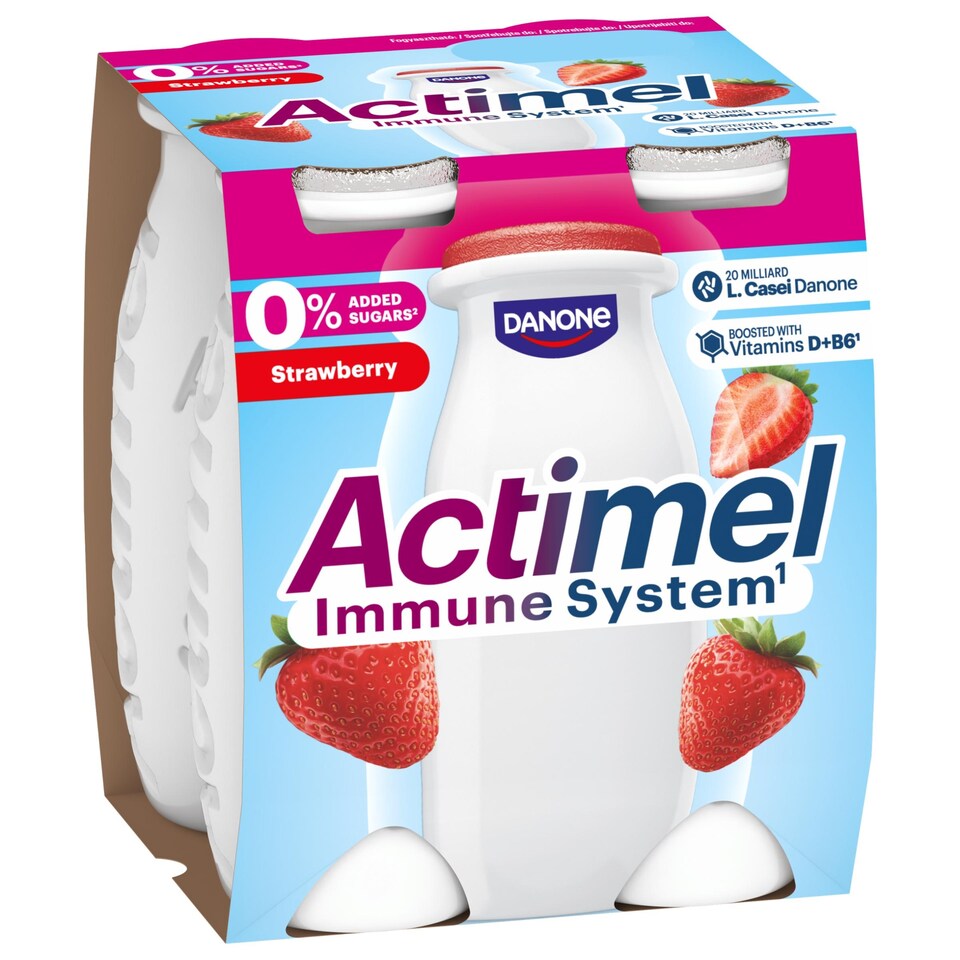 ACTIMEL Strawberry without added sugar 4x100g