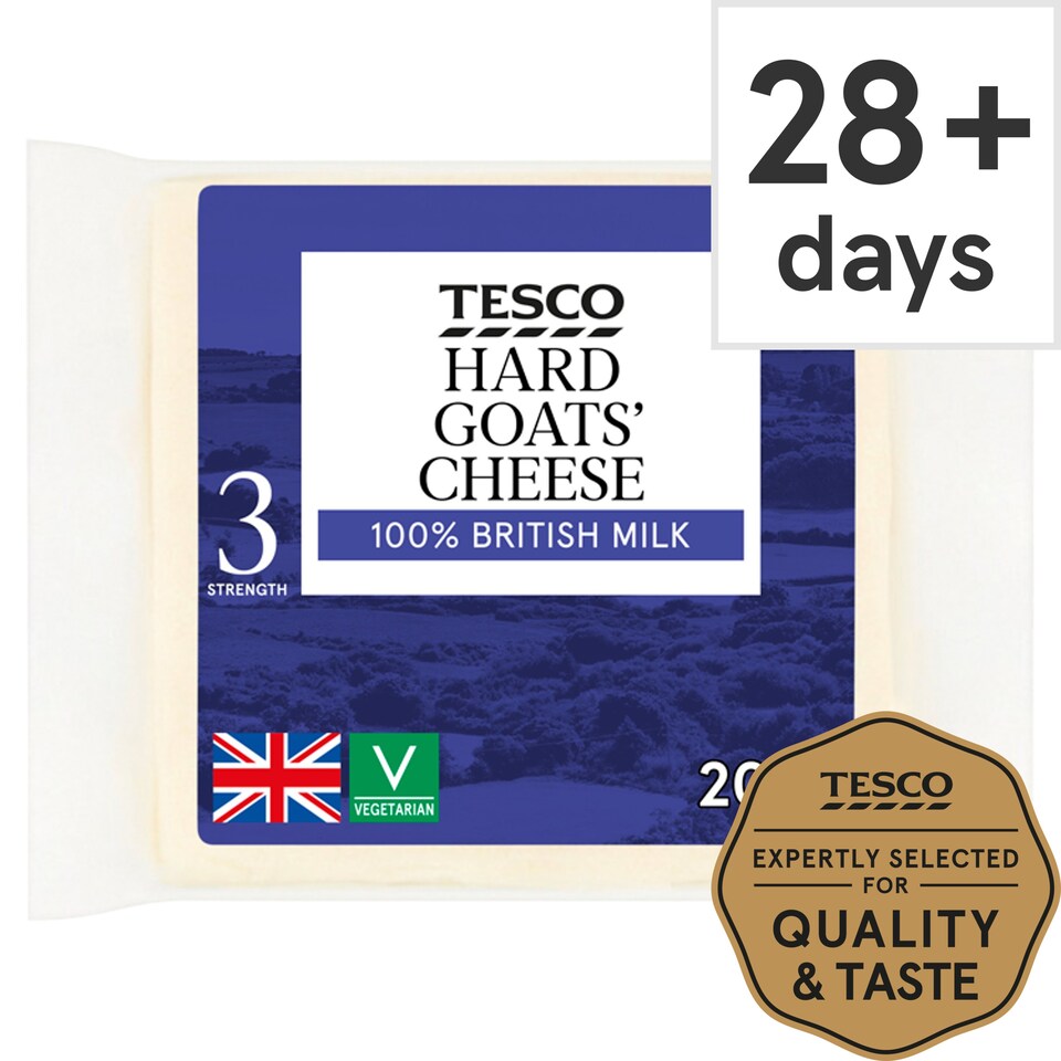 Tesco British Hard Goats Cheese 200G Tesco Groceries