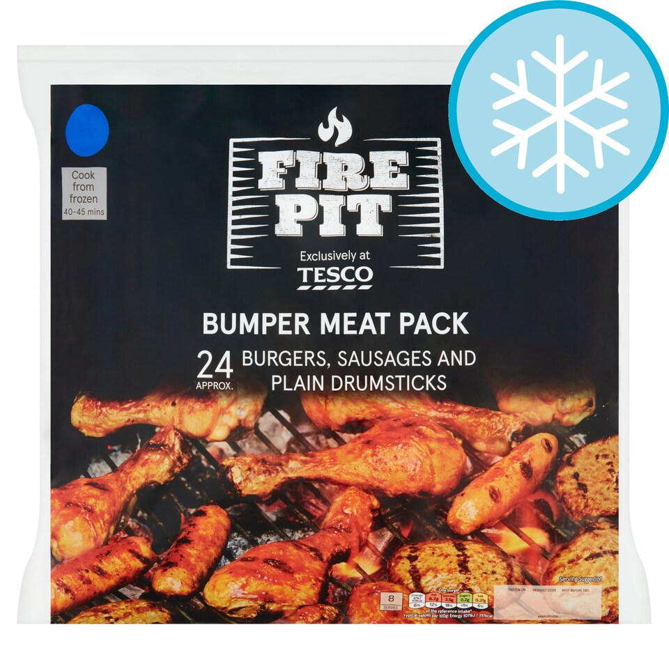 Tesco Fire Pit Bumper Meat Pack 1.8Kg Tesco Groceries