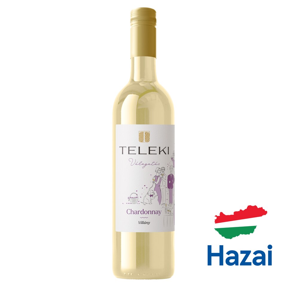 Teleki Válogatás Villányi Chardonnay classicus száraz fehérbor 13,5% 0,75 l