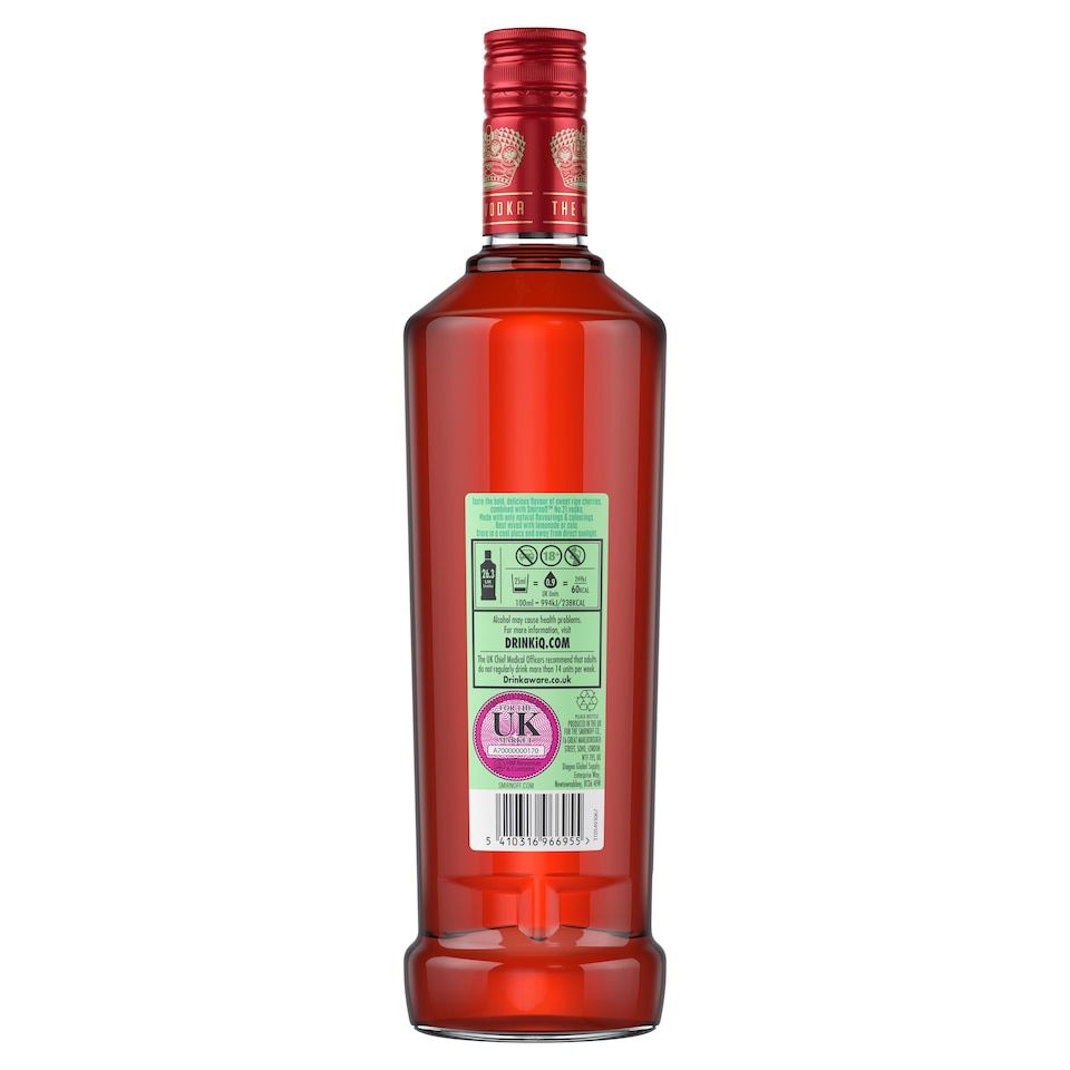 image 1 of Smirnoff Cherry Drop Flavoured Vodka 700ml