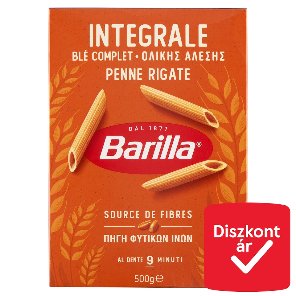 Barilla Penne Rigate Wholemeal Small Durum Dry Pasta 500 g