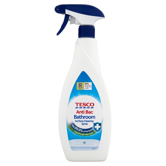 Tesco Antibacterial Bathroom Surface Cleaner Spray 750Ml Tesco Groceries