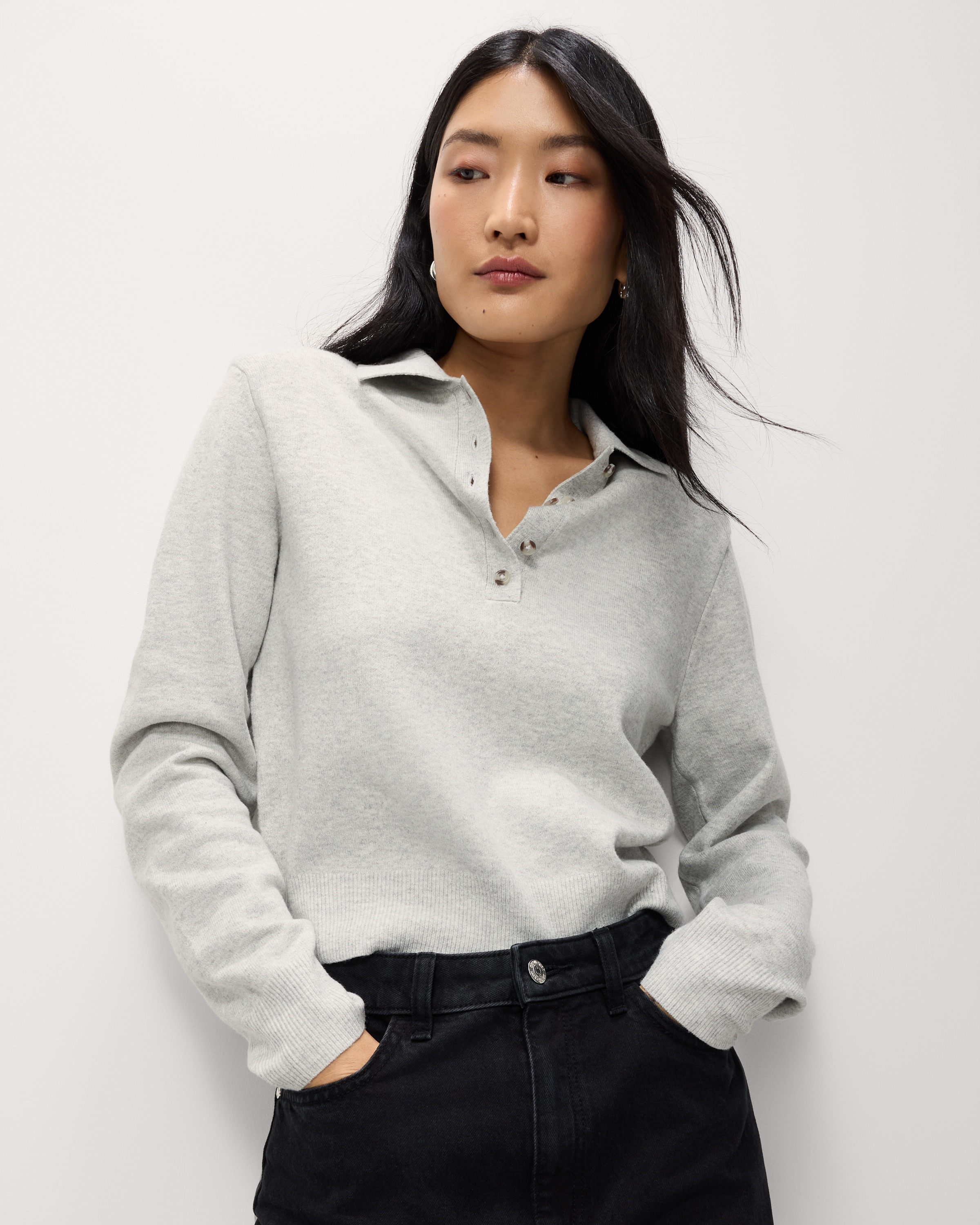 F&F Collared Jumper in Grey