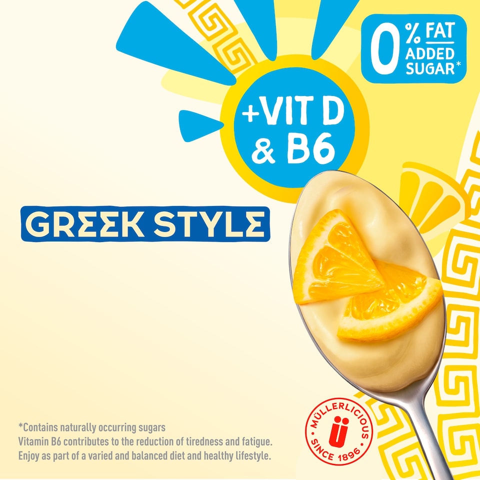 image 1 of Muller Light Greek Style Lemon Yogurt 4X115g