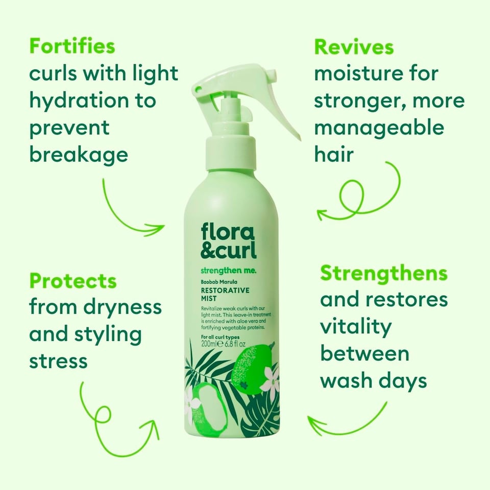 image 1 of Flora & Curl Baobab Marula Restorative Mist 200ml