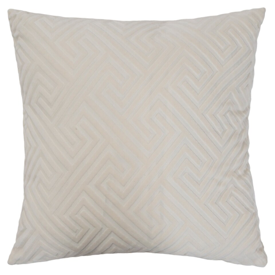 Tesco Cream Geo Velvet Cushion Cover 2 Pack Tesco Groceries