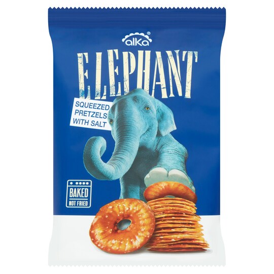 Alka Elephant Pretzels Sea Salt 80G Tesco Groceries