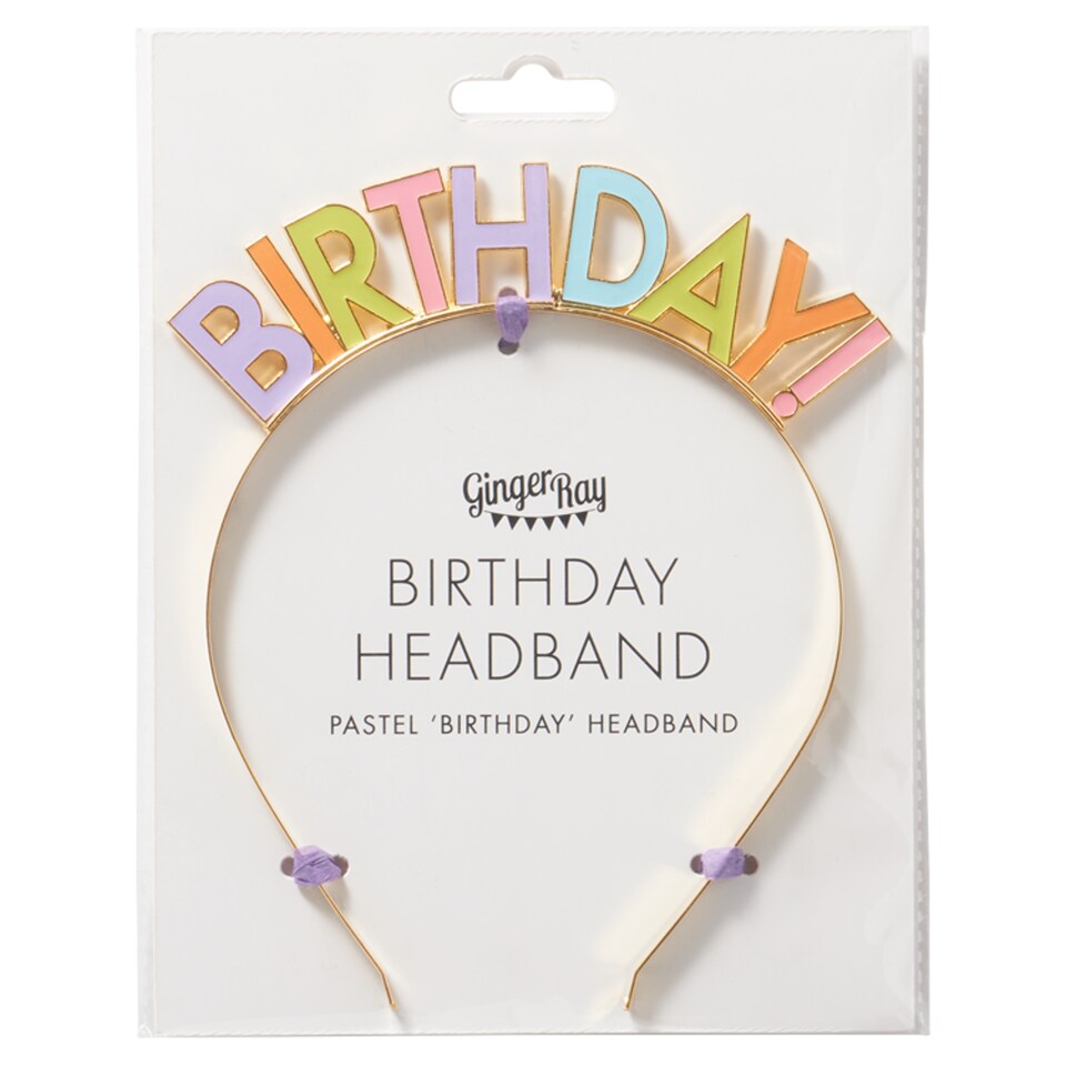 image 1 of Ginger Ray Ombre 'Birthday' Headband