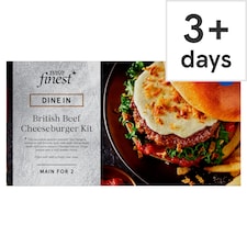 Tesco Finest Dine in British Beef Cheeseburger Kit 501g