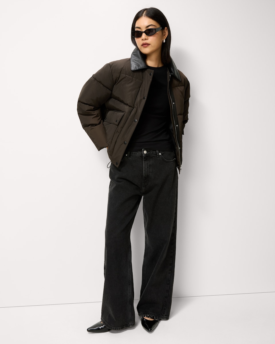 image 1 of F&F Shower Resistant Padded Jacket in Khaki