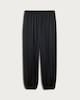 image 4 of F&F Satin Wide Leg Cuffed Trousers in Black