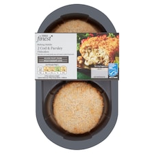 Tesco Finest 2 Cod And Parsley Fish Cakes 290G