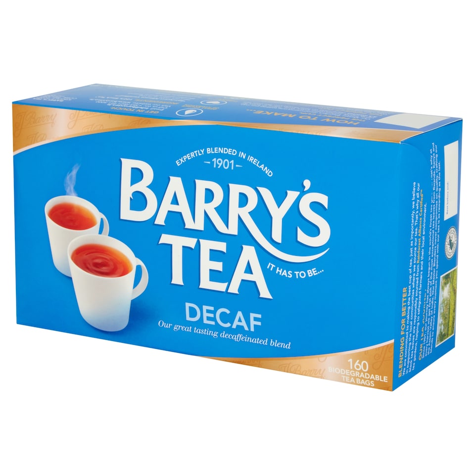 Barry's Tea Decaffeinated Blend 160 Tea Bags 500G