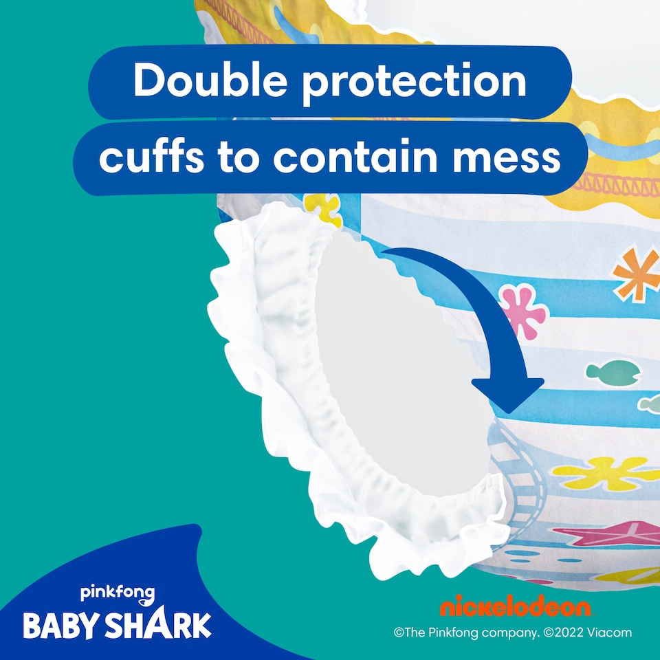 image 1 of Pampers Splashers Baby Shark Size 3-4 Swim Nappies 12 Pack