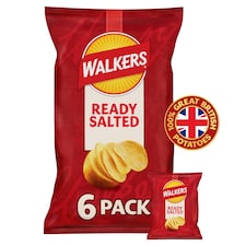 Walkers Ready Salted Crisps Multipack 6x25g