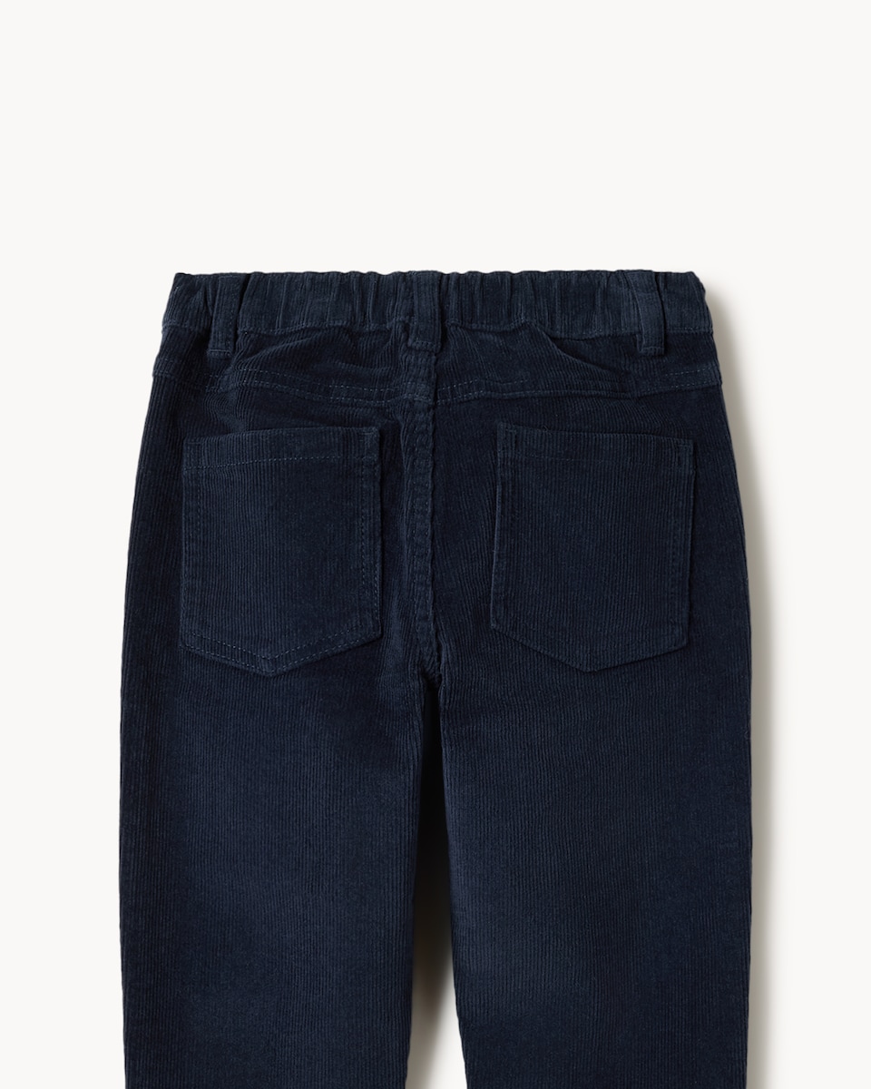 image 1 of F&F Boys Cotton Rich Corduroy Trousers in Navy
