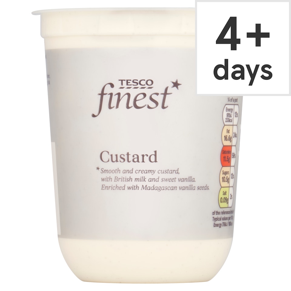 Tesco Finest Vanilla Custard 500g