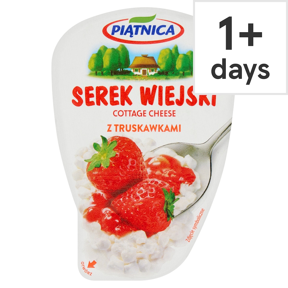 Piatnica Serek Wiejski Cottage cheese with Strawberry 150g