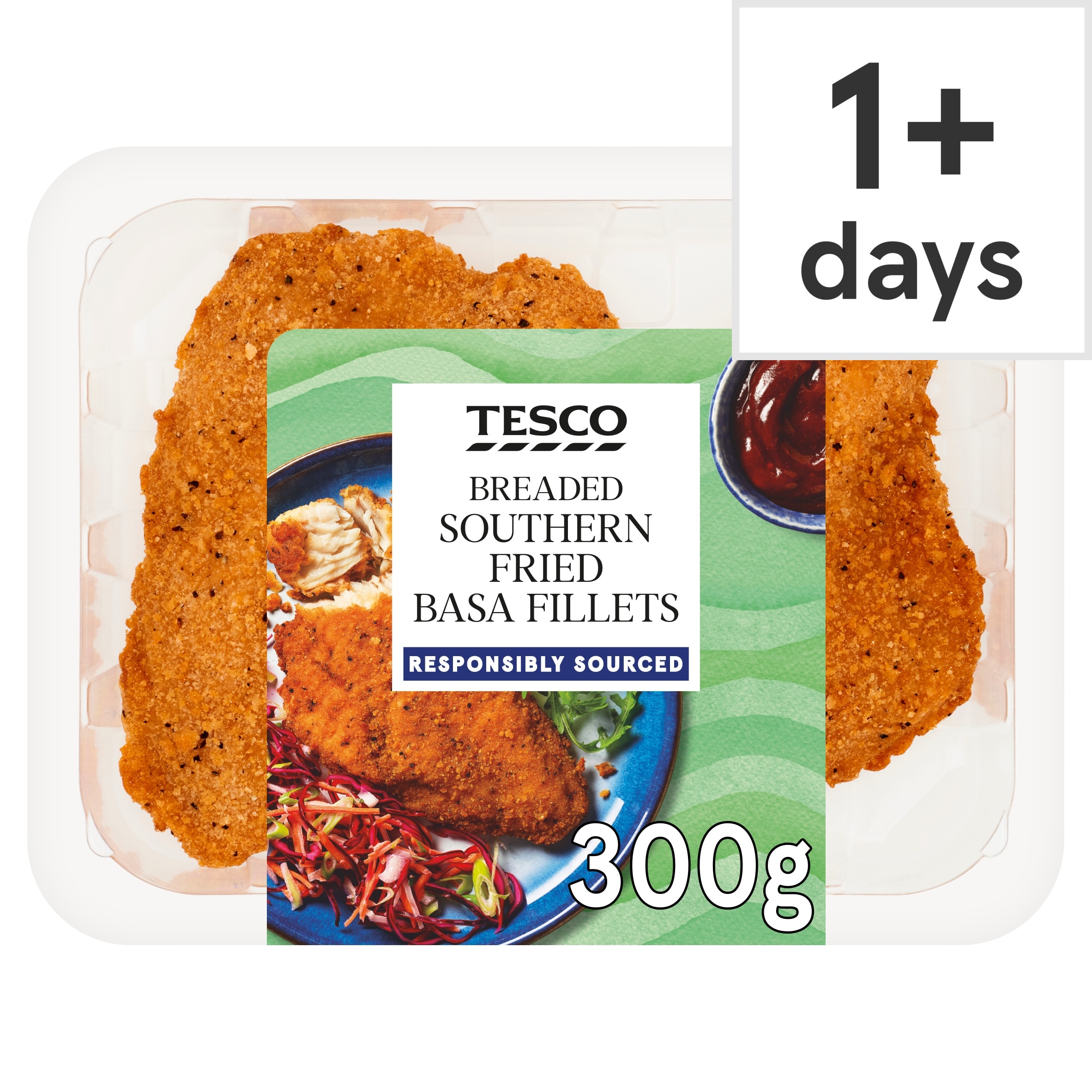 Tesco Breaded Southern Fried Basa Fillets 300g