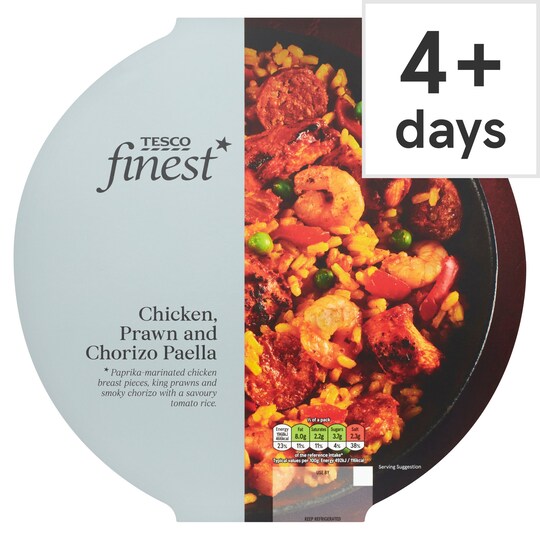 Tesco Finest Chicken Chorizo & Prawn Paella 800G Tesco Groceries